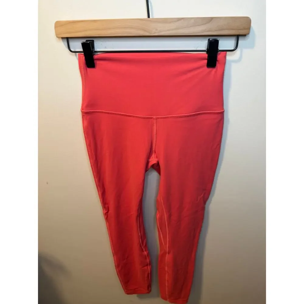 Lululemon Align High-Rise Pant 25” Nulu Sz 4 Pale Raspberry